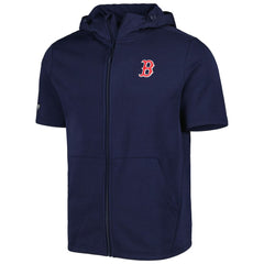 Boston Red Sox Levelwear Recruit Full-Zip Short Sleeve Hoodie - Navy Hoodies