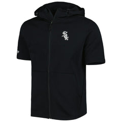 Chicago White Sox Levelwear Recruit Full-Zip Short Sleeve Hoodie - Black Hoodies