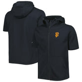 San Francisco Giants Levelwear Recruit Full-Zip Short Sleeve Hoodie - Black Hoodies