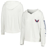 NHL Washington Capitals Concepts Sport Women's Accord Hacci Long Sleeve Hoodie Top - White