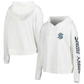 NHL Seattle Kraken Concepts Sport Women's Accord Hacci Long Sleeve Hoodie Top - Cream