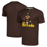 Manny Machado San Diego Padres Homage Caricature Tri-Blend T-Shirt - Brown T-shirts