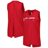 St. Louis Cardinals Levelwear Women's Paisley Chase V-Neck Tank Top - Red Tanks