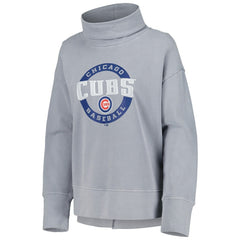 Chicago Cubs Levelwear Women's Sunset Farm Team Pullover Sweatshirt - Heather Gray Pullover