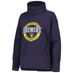 Milwaukee Brewers Levelwear Women's Sunset Farm Team Pullover Sweatshirt - Navy Pullover