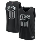 Brooklyn Nets Youth Fast Break Replica Custom Jersey Statement Edition Black