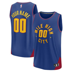 NBA Denver Nuggets Youth Fast Break Replica Custom Jersey sale - Statement Editi- Blue