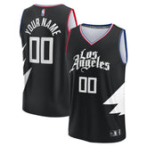 NBA LA Clippers Youth Fast Break Replica Custom Jersey - Statement Edition - Black