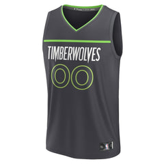 NBA Minnesota Timberwolves Youth Custom Fast Break Jersey - Statement Edition - Black