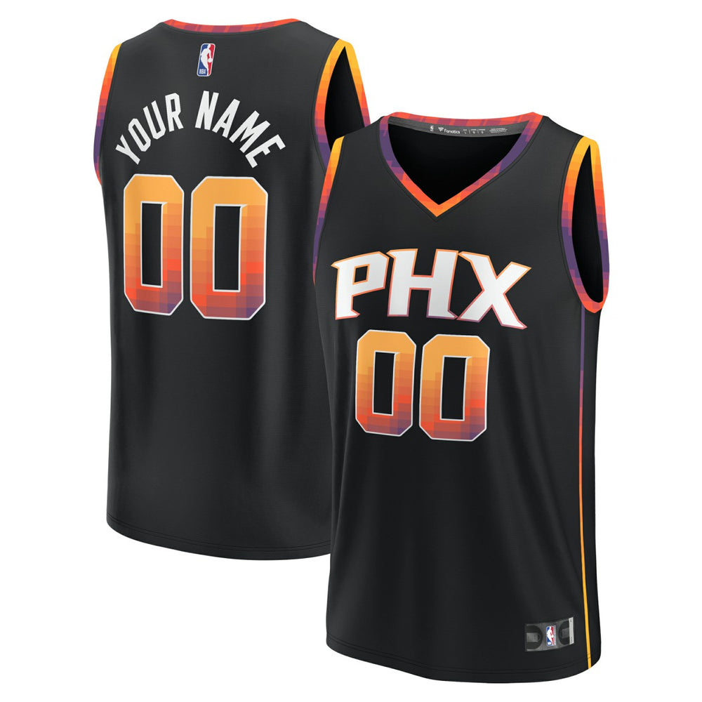 NBA Phoenix Suns Youth Fast Break Replica Custom Jersey - Statement Edition - Black