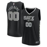 NBA San Antonio Spurs Youth Fast Break Replica Custom Jersey - Statement Edition - Black