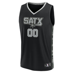 NBA San Antonio Spurs Youth Fast Break Replica Custom Jersey - Statement Edition - Black