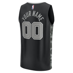 NBA San Antonio Spurs Youth Fast Break Replica Custom Jersey - Statement Edition - Black