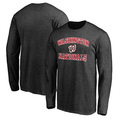 Washington Nationals Heart & Soul Team Long Sleeve T-Shirt - Charcoal T-shirts