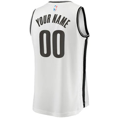 Brooklyn Nets Fast Break Custom Replica Jersey Association Edition White