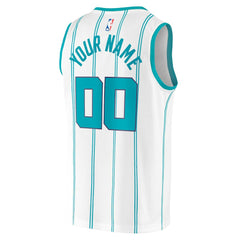 NBA Charlotte Hornets Fast Break Custom Replica Jersey - Association Edition - White
