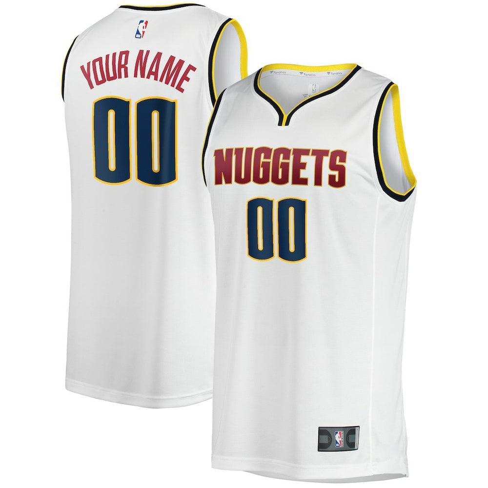 NBA Denver Nuggets Fast Break Custom Replica Jersey sale - Association Editi- White