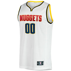 Denver Nuggets Fast Break Custom Replica Jersey Association Editi- White