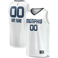NBA Memphis Grizzlies Fast Break Custom Replica Jersey - Association Edition - White