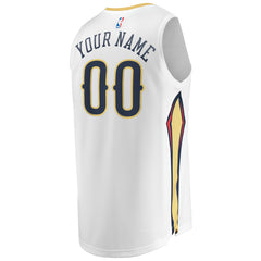 New Orleans Pelicans Unisex Custom Fast Break Jersey Association Edition White