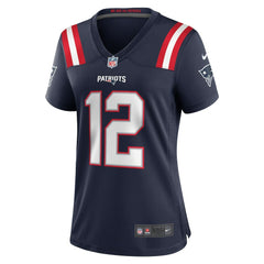 NFL Tom Brady New England Patriots Women's Retired Game Jersey - Navy