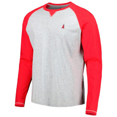 Los Angeles Angels johnnie-O Alsen Raglan Long Sleeve T-Shirt - Red/Heather Gray T-shirts