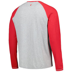 Los Angeles Angels johnnie-O Alsen Raglan Long Sleeve T-Shirt - Red/Heather Gray T-shirts