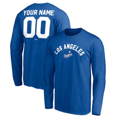 Los Angeles Dodgers Personalized Cooperstown Collection Winning Streak Long Sleeve T-Shirt - Royal T-shirts