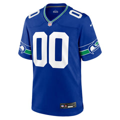 NFL Seattle Seahawks Throwback Custom Jersey - Royal