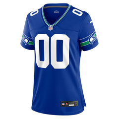 NFL Seattle Seahawks Women's Throwback Custom Jersey - Royal