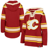 NHL Calgary Flames '47 Women's Superior Lacer Pullover Hoodie - Red