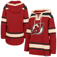 NHL New Jersey Devils '47 Women's Superior Lacer Pullover Hoodie - Red