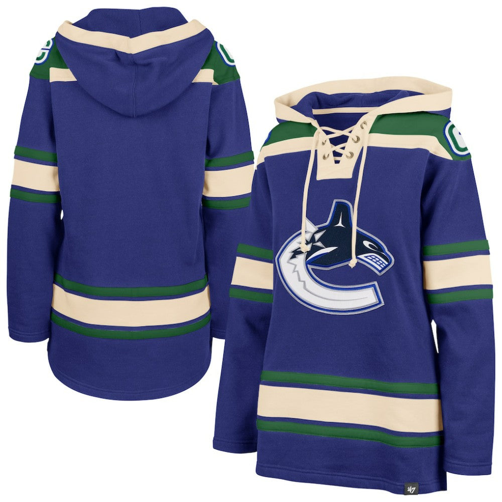 NHL Vancouver Canucks '47 Women's Superior Lacer Pullover Hoodie - Blue