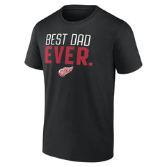 NHL Detroit Red Wings Best Dad Ever T-Shirt - Black