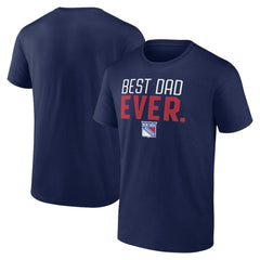 NHL New York Rangers Best Dad Ever T-Shirt - Navy