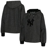 New York Yankees DKNY Sport Women's Debbie Dolman Raglan Pullover Hoodie - Black Hoodies