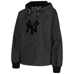 New York Yankees DKNY Sport Women's Debbie Dolman Raglan Pullover Hoodie - Black Hoodies