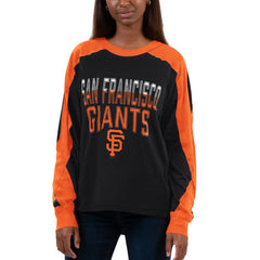 San Francisco Giants G-III 4Her by Carl Banks Women's Smash Raglan Long Sleeve T-Shirt - Black/Orange T-shirts