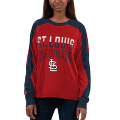 St. Louis Cardinals G-III 4Her by Carl Banks Women's Smash Raglan Long Sleeve T-Shirt - Red/Navy T-shirts