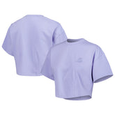 Los Angeles Lakers Lusso Women's Nola Faded Tonal Cropped T-Shirt Purple