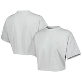 Chicago Bulls Lusso Women's Nola Faded Tonal Cropped T-Shirt Gray