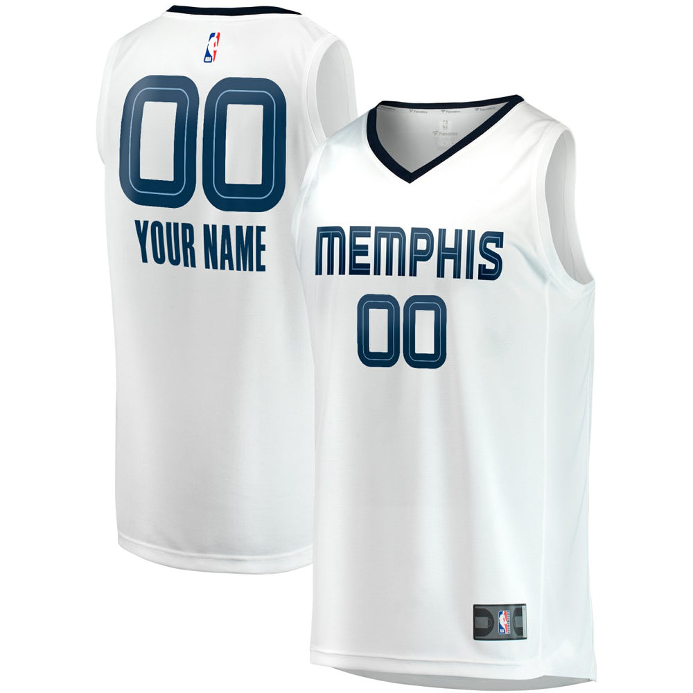 Memphis Grizzlies Youth Fast Break Replica Custom Jersey Association Edition White