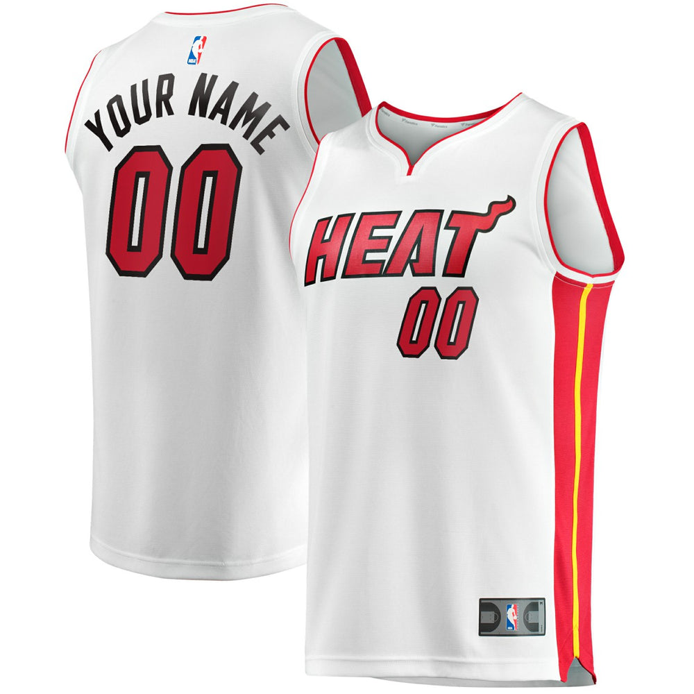 NBA Miami Heat Youth Fast Break Custom Replica Jersey - White - Association Edition