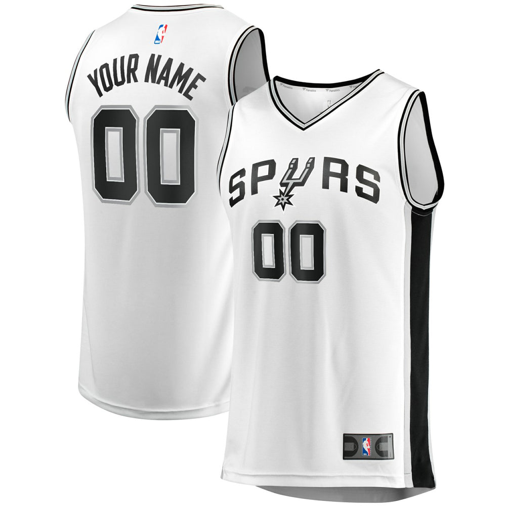 NBA San Antonio Spurs Youth Fast Break Replica Custom Jersey - Association Edition - White