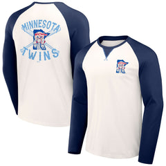 Minnesota Twins Darius Rucker Collection by Fanatics Team Color Raglan T-Shirt - White/Navy T-shirts