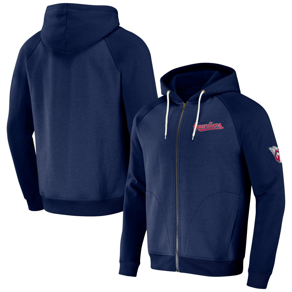 Cleveland Guardians Darius Rucker Collection by Fanatics Raglan Full-Zip Hoodie - Navy Hoodies