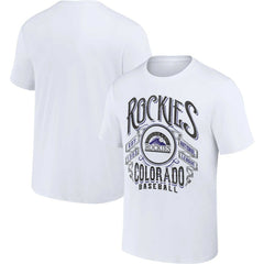 Colorado Rockies Darius Rucker Collection by Fanatics Distressed Rock T-Shirt - White T-shirts