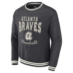 Atlanta Braves Darius Rucker Collection by Fanatics Vintage Pullover Sweatshirt - Heather Charcoal Pullover