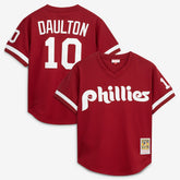 MLB Darren Daulton Philadelphia Phillies Mitchell & Ness Authentic Batting Practice Jersey - Scarlet