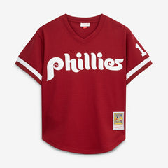 MLB Darren Daulton Philadelphia Phillies Mitchell & Ness Authentic Batting Practice Jersey - Scarlet